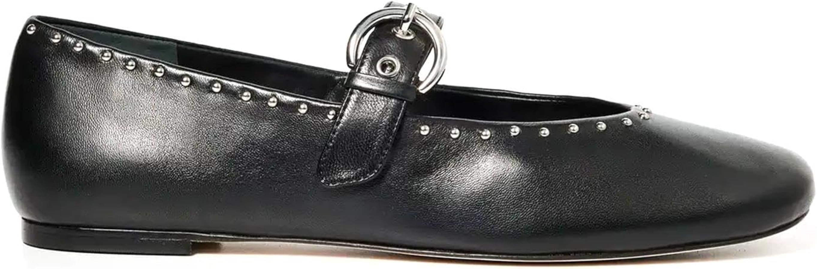 Dsevht Mary Jane Ballet Flats for Women Slip On Round Toe Bling Ballerina Shoes Buckle Strap Casu... | Amazon (US)