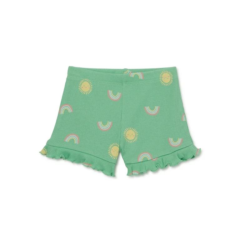 Garanimals Baby Girl Ruffle Edge Print Shorts, Sizes 0-24 Months | Walmart (US)