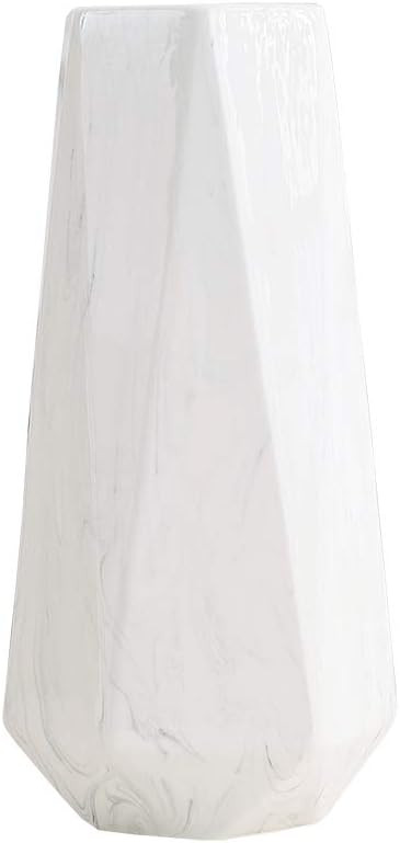 12 Inch White Marble Ceramic Flower Vase Home Decor Vase and Table Centerpieces Vase - Ideal Gift... | Amazon (US)