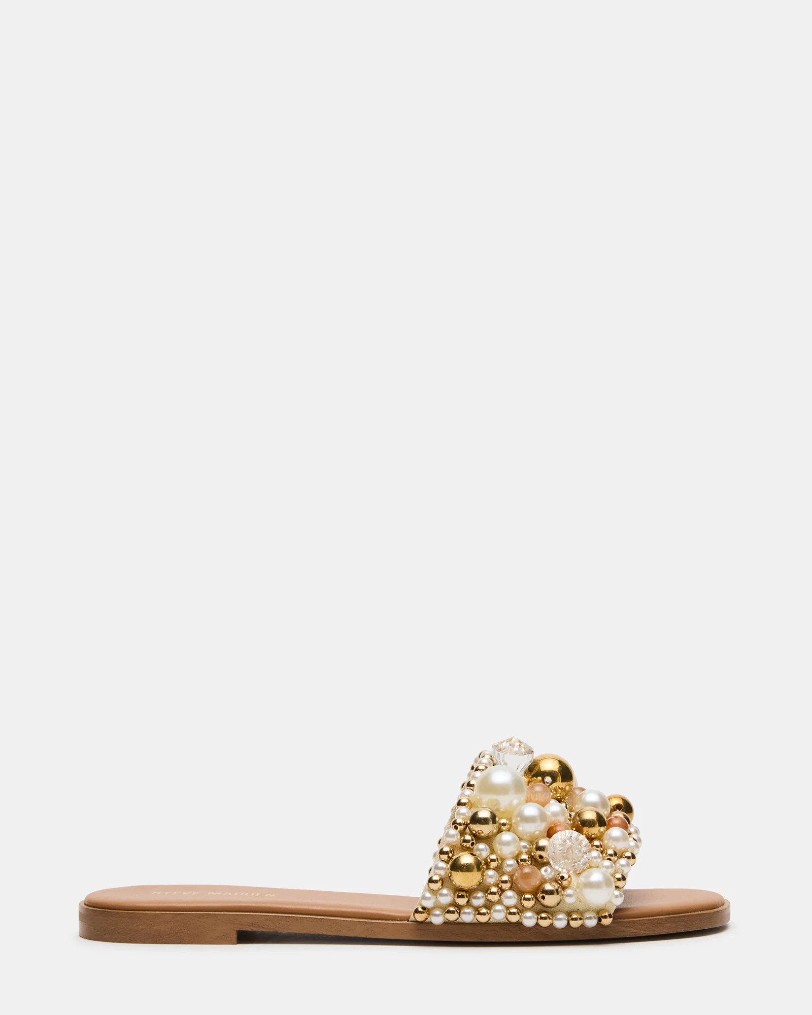 KLIO Coral Multi Ornament Embellished Slide Women's Sandal | Steve Madden (US)