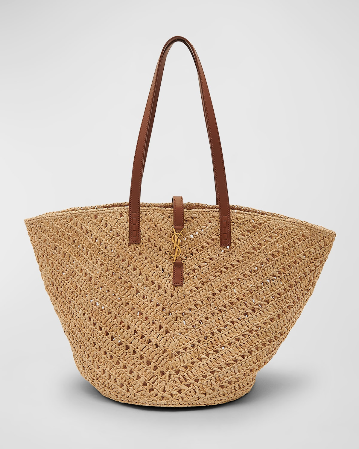 Panier Medium YSL Raffia Tote Bag | Neiman Marcus