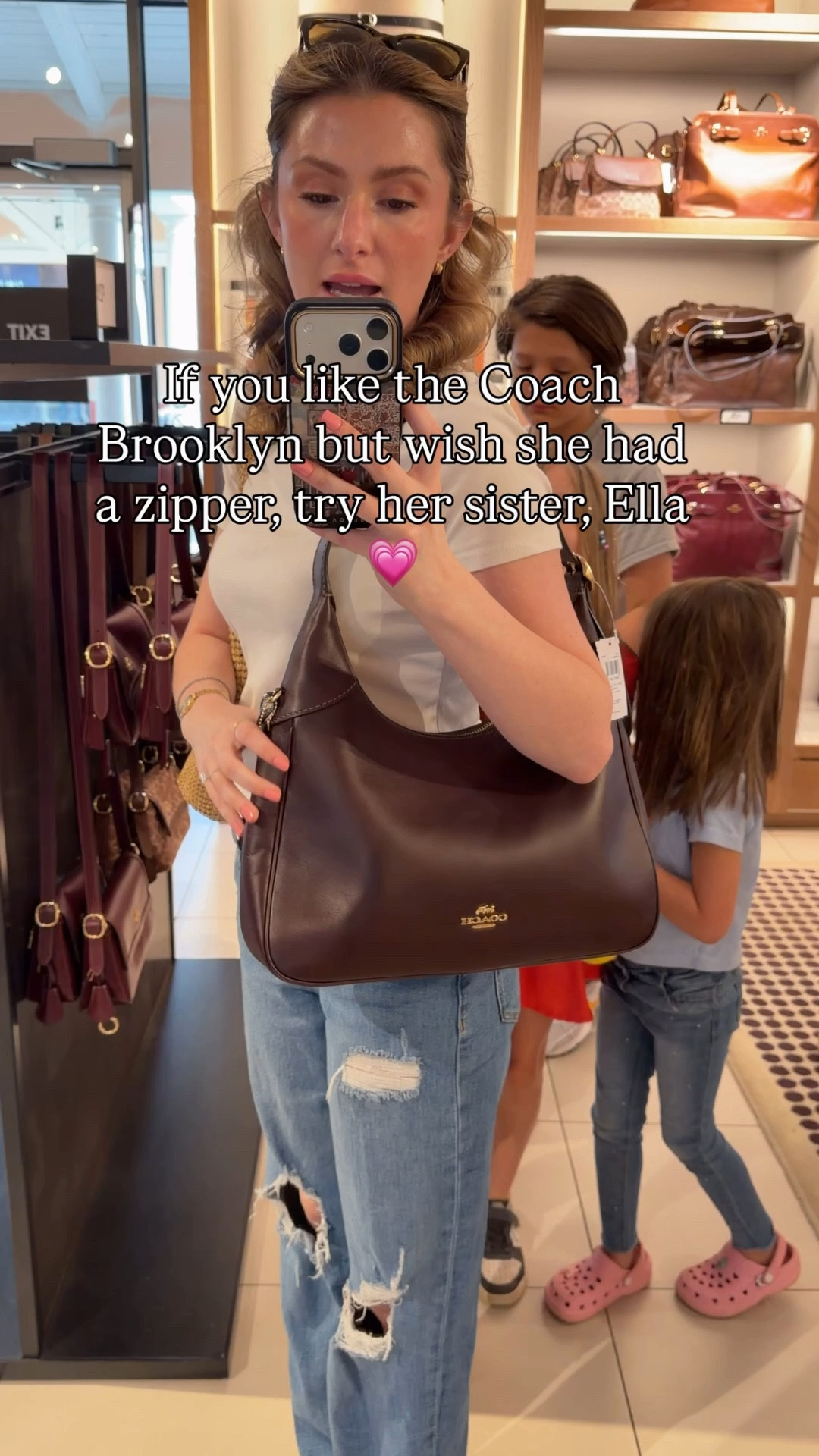 Why isn’t anyone talking about how the Coach outlet Ella bag is basically the Brooklyn with a zipper?! 😍 people have told me they love how the Brooklyn looks but wish she had a zipper. Well the Ella has such a similar shape and lays the same way on your shoulder and she has a zipper and comes in colors similar to the Brooklyn 😍


#LTKgrwm #LTKootd