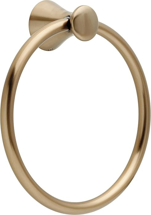 Delta Lahara (1-Pack) Hand Towel Holder Champagne Bronze Towel Racks for Bathroom Wall Round Towe... | Amazon (US)