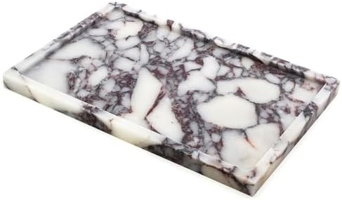 Real Luxurious Natural Marble Vanity Tray Genuine Marble Storage Tray for Home Decor Stone Tray f... | Amazon (US)
