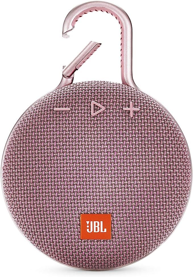 JBL CLIP 3 - Waterproof Portable Bluetooth Speaker - Pink | Amazon (US)