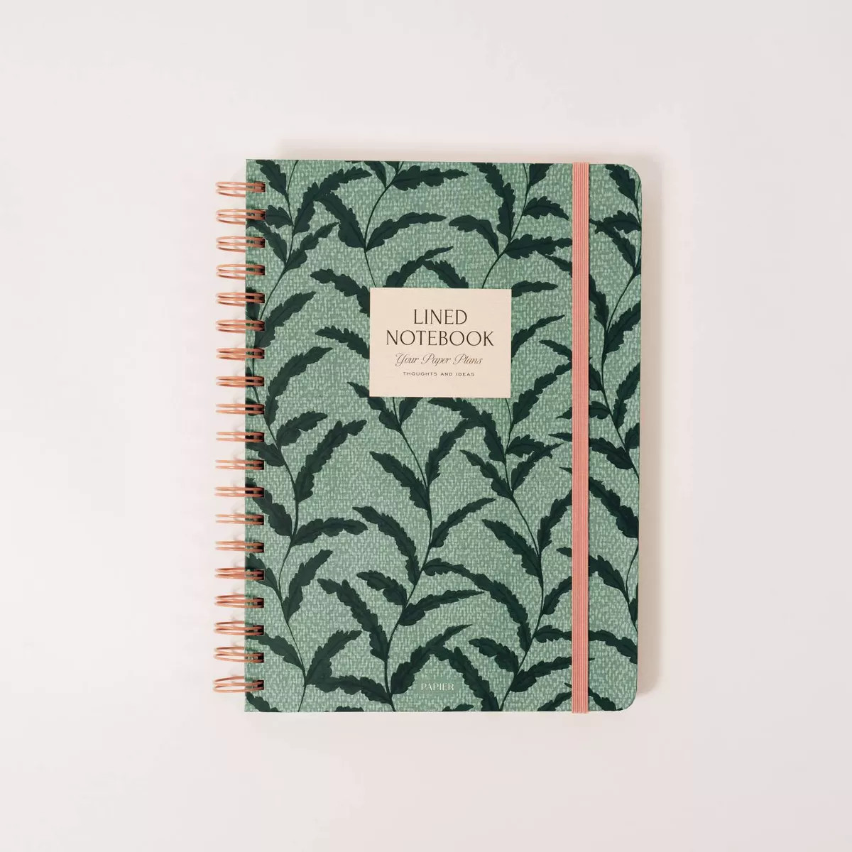 Papier 150pg Ruled Notebook 9.84"x7.48" Spiral Leafy Vines | Target