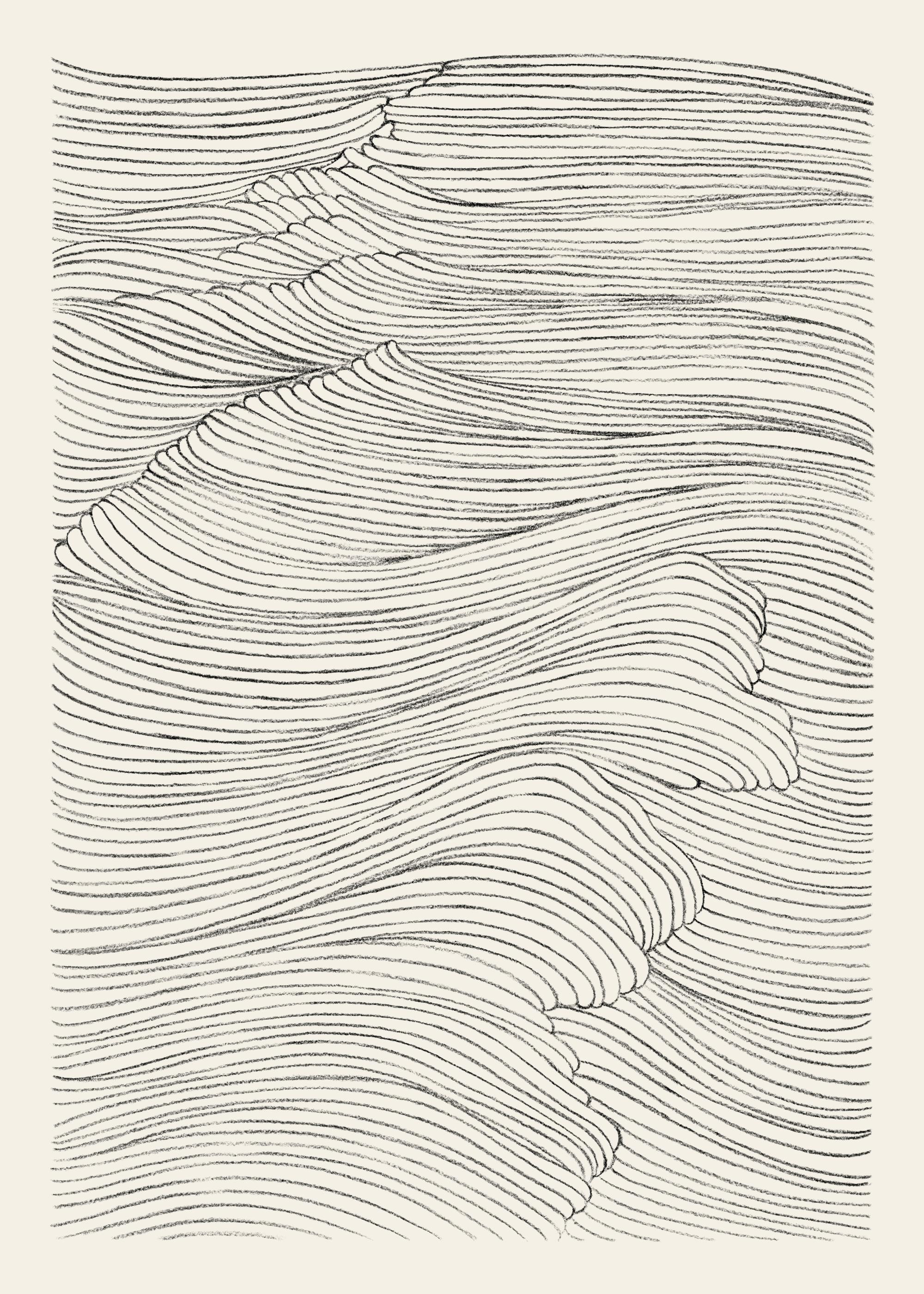 Waves in Line Print | Desenio
