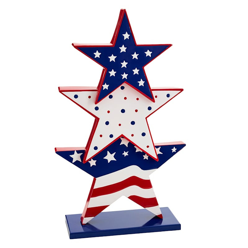 Metal Stacked Stars Decor, 30" | At Home