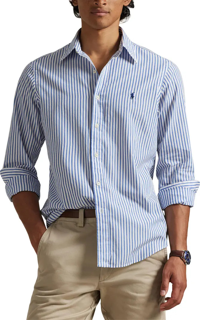 Classic Fit Stripe Cotton Broadcloth Button-Down Shirt | Nordstrom