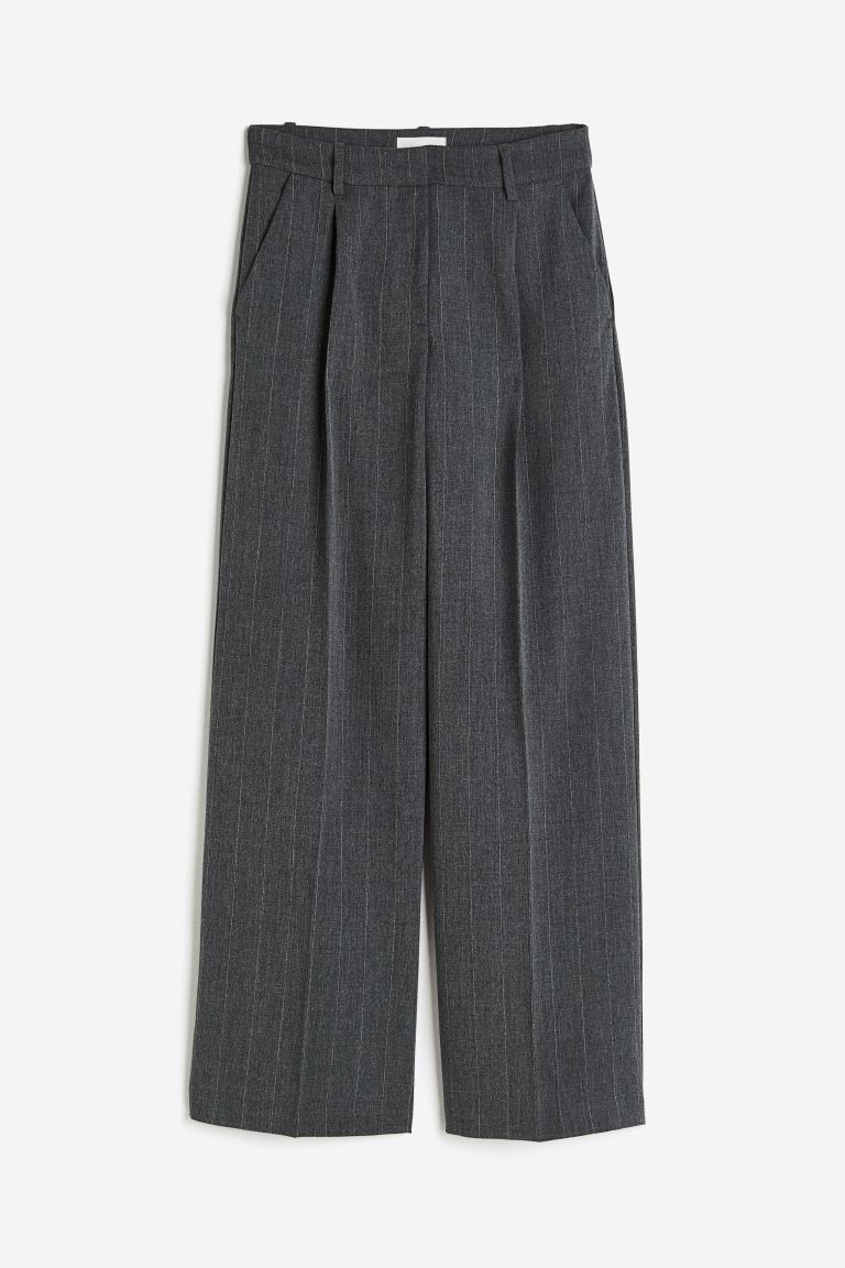 Weite Hose - Dunkelgrau/Nadelstreifen - Ladies | H&M DE | H&M (DE, AT, CH, NL, FI)