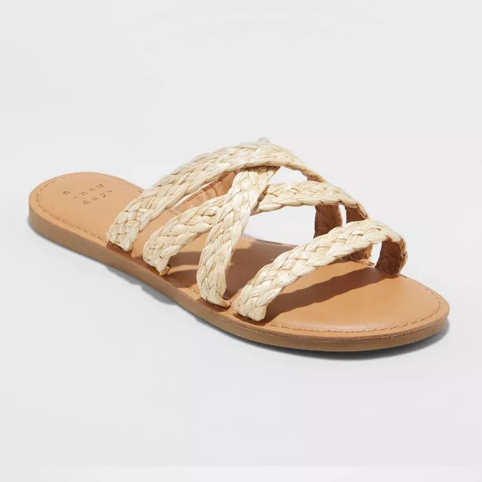 Women's Lalli Strappy Woven Slide Sandals - A New Day™ | Target