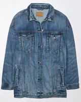 AE Strigid Oversized Boyfriend Denim Jacket | American Eagle Outfitters (US & CA)