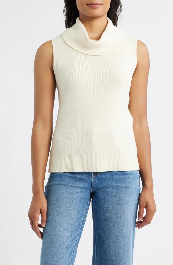 CITY BLUES Turtleneck Sleeveless Sweater | Nordstrom | Nordstrom
