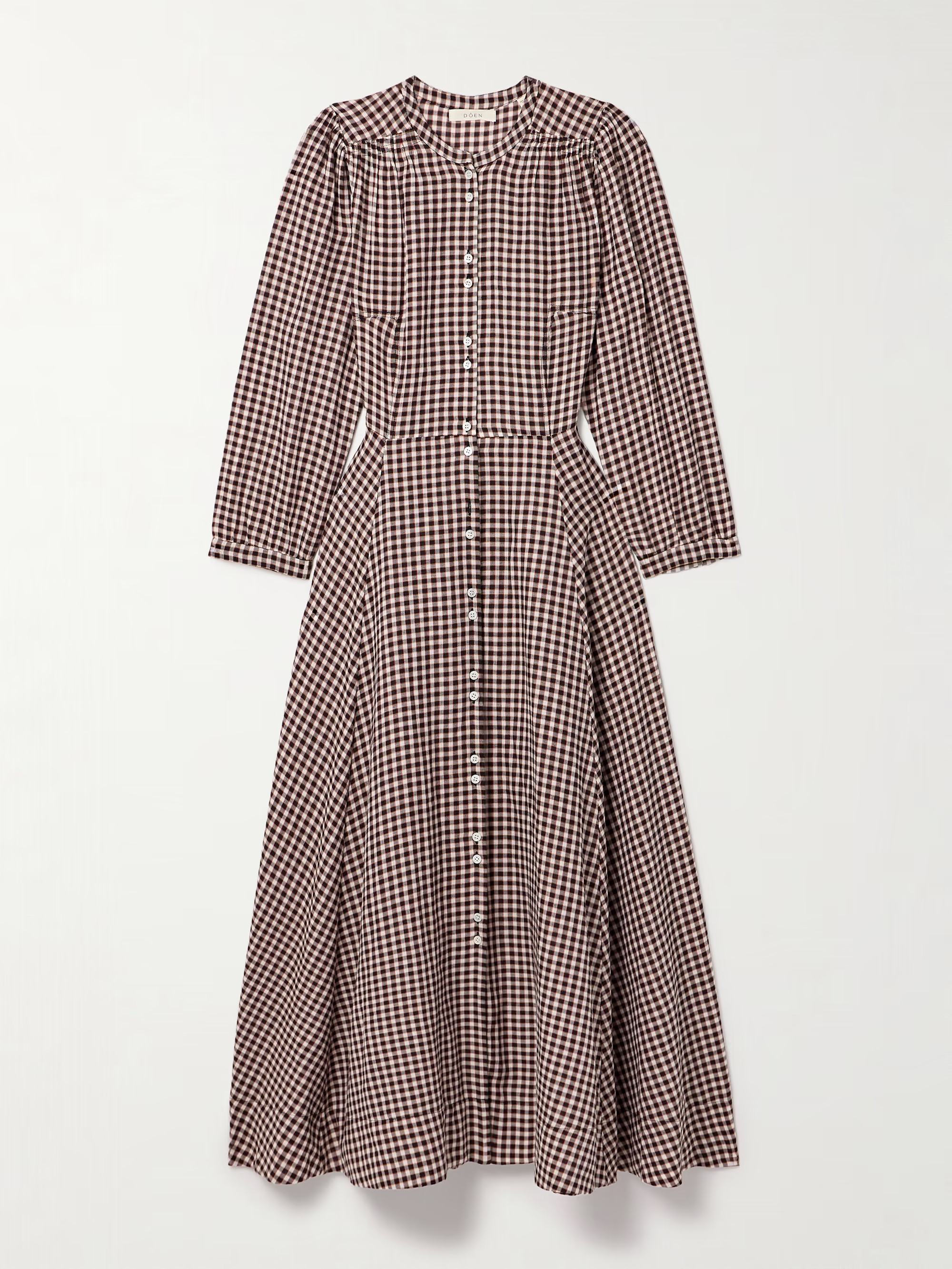 Marielle checked organic cotton-flannel midi dress | NET-A-PORTER (US)
