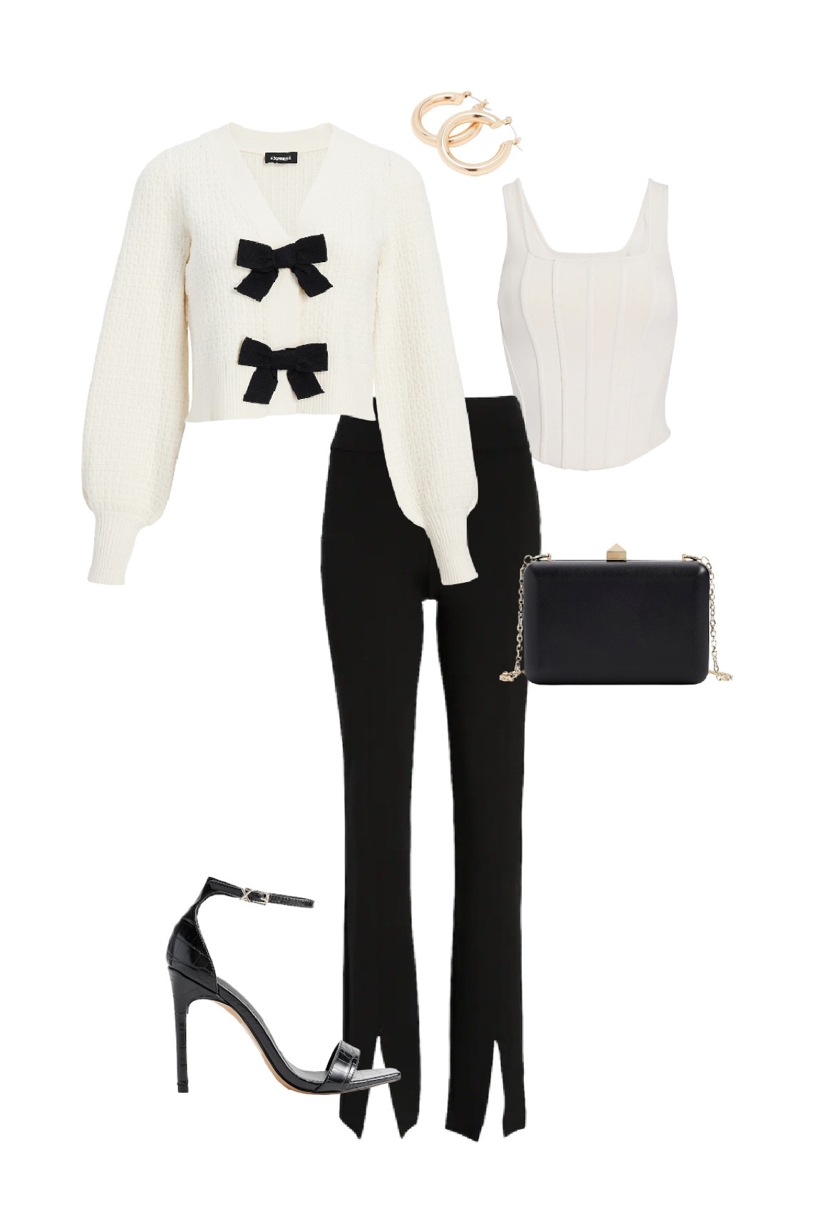 Styling my new favorite v neck sweater. These bows are so cute!

#LTKunder100 #LTKSeasonal #LTKstyletip