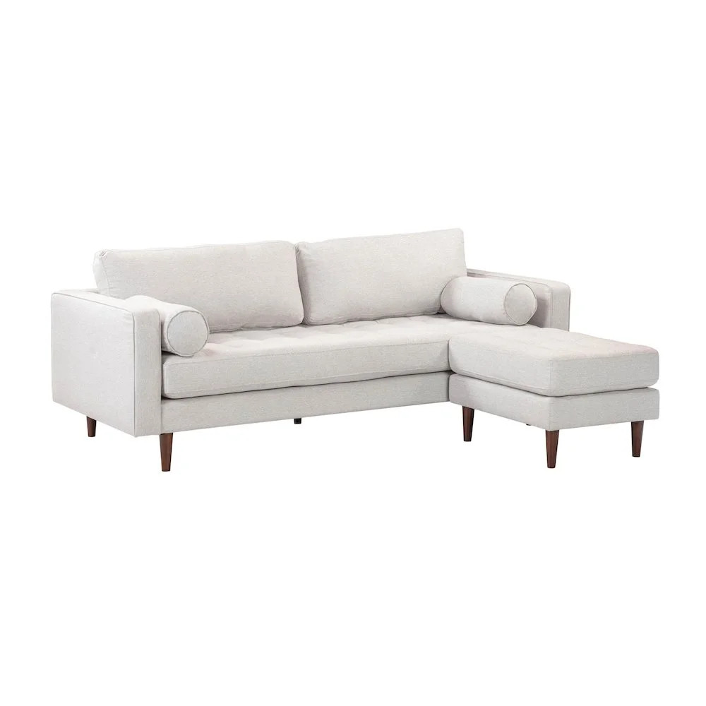 TOV Furniture Cave Beige Tweed Sectional - Walmart.com | Walmart (US)