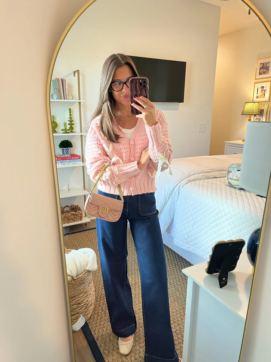 Millie Cardigan - Pink/Off White | cocolillys