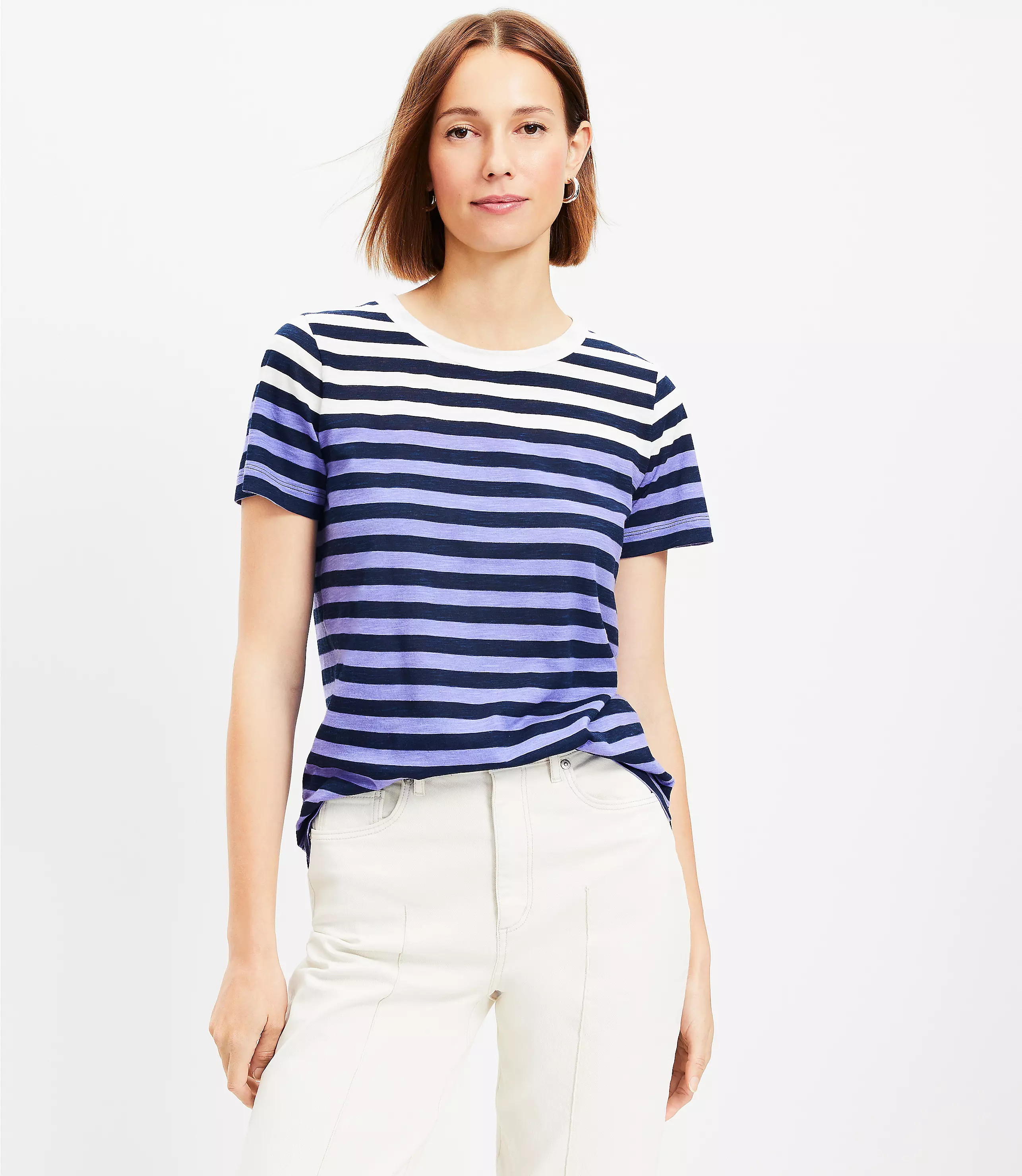 Striped Everyday Crew Tee | LOFT