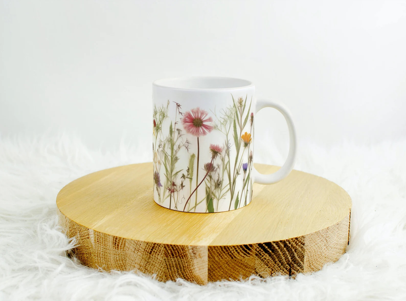 Pressed Wildflowers Mug, Boho Flowers Cottagecore Coffee Mug, Vintage Botanical Tea Cup, Pastel F... | Etsy (UK)