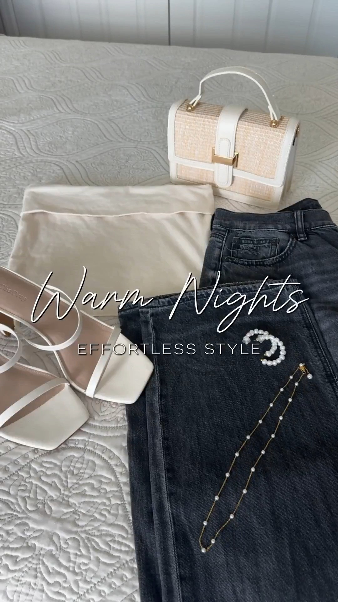 Cream tones, woven textures, and a little black denim moment 🤍

The kind of outfit that feels just right for sunset cocktails, a slow dinner reservation, and lingering a little longer over dessert 🥂🌴 

Effortless, elevated, and ready for wherever the evening takes you 🫶🏼

#DateNightStyle #DinnerAndDrinks #ResortStyle #VacationVibes #NeutralStyle #SummerOutfit #EffortlessStyle #WideLegJeans #SoftGirlStyle #HappyHourOutfit #ClassyStyle #NeutralAesthetic #StyleInspo #FashionReels #OOTD

#LTKootd #LTKSeasonal #LTKSaleAlert