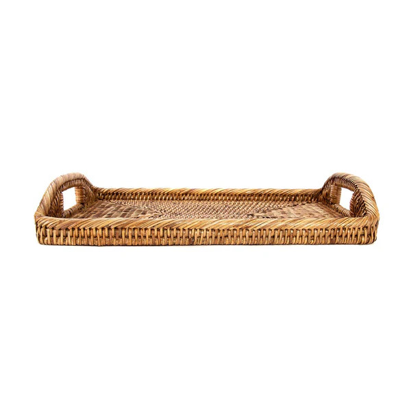 Small Woven Tray with Handles in Honey | Caitlin Wilson Design