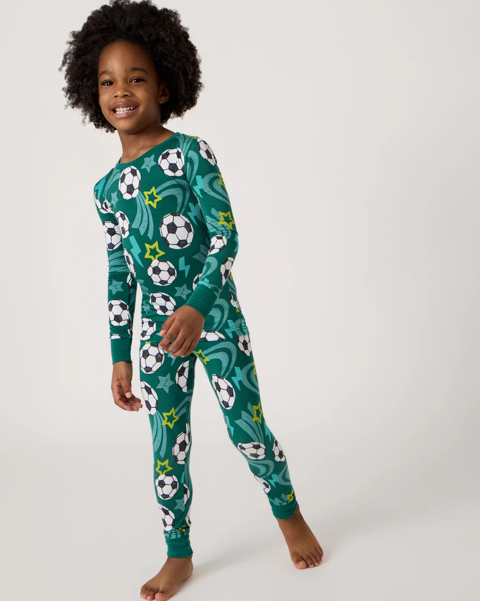 Soccer Stars Two-Piece Pajama Set | Little Sleepies