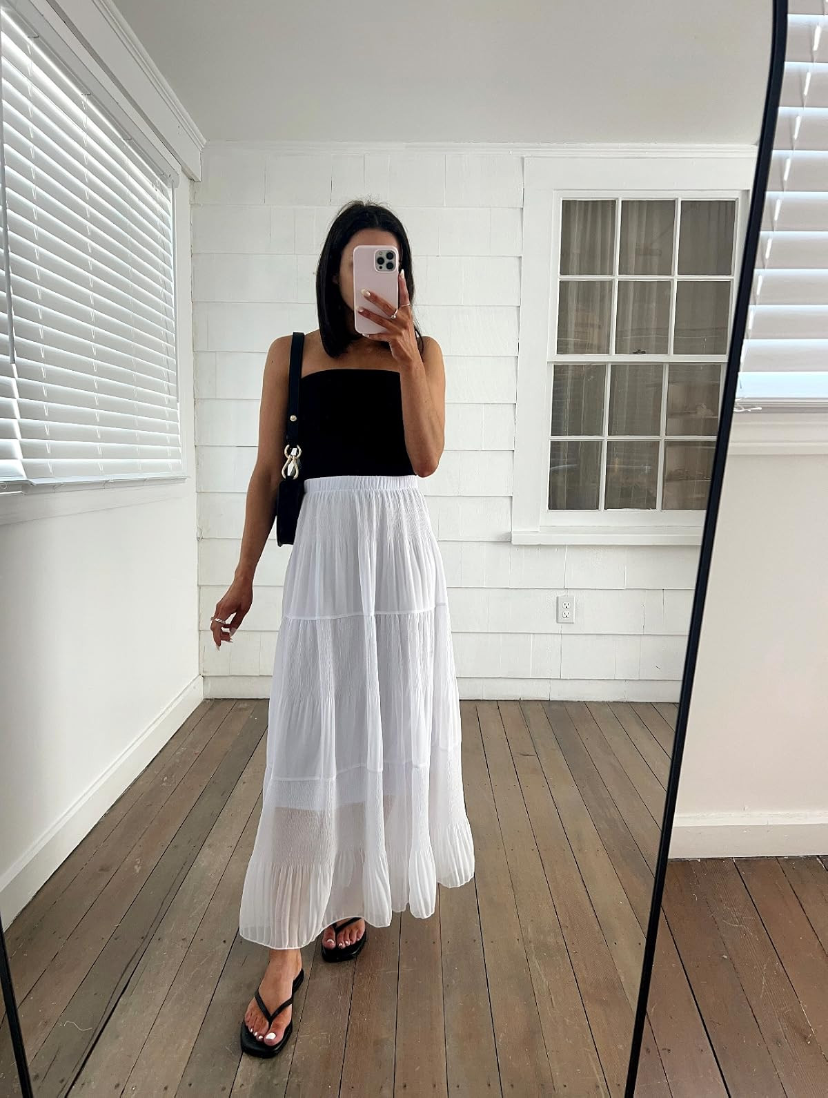 Summer outfit- skirt in S, top in S, sandals true to size!! 

 #LTKSeasonal #LTKPetite