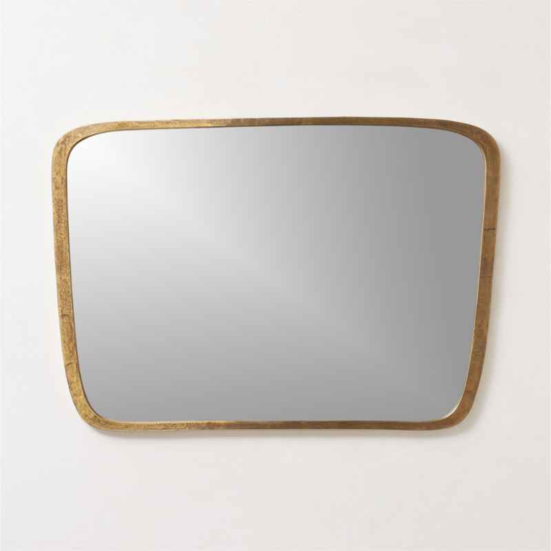 Ponder Brass Wall Mirror 48''x34'' + Reviews | CB2 | CB2