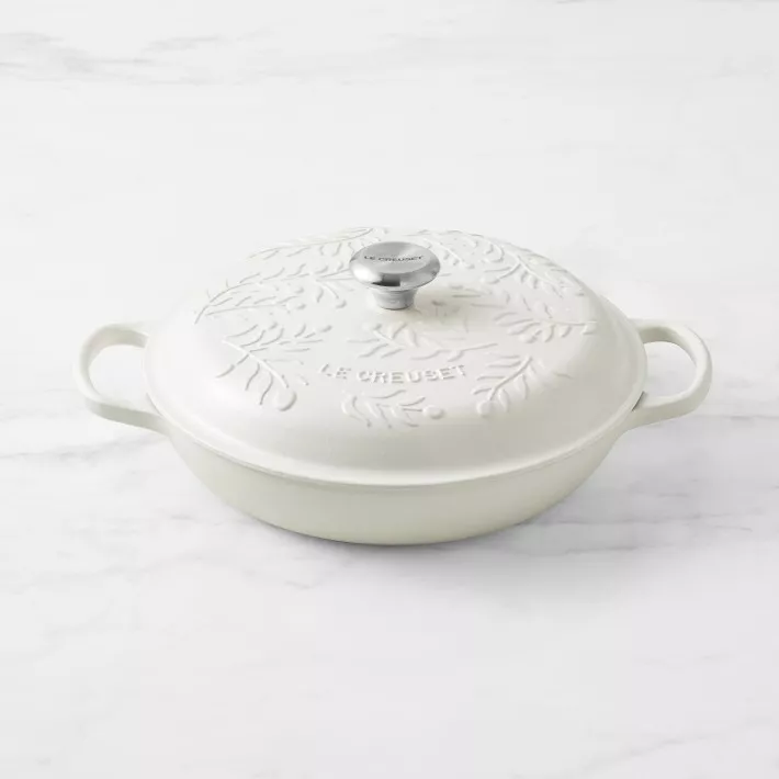 Le Creuset Enameled Cast Iron Olive Branch Braiser, 3 1/2-Qt.