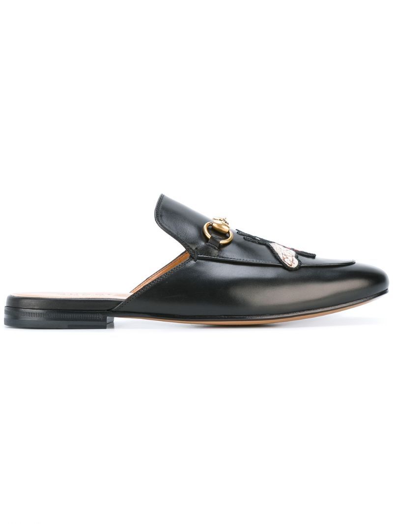 Gucci - Princetown slippers - men - Cotton/Leather - 5, Black, Cotton/Leather | FarFetch US
