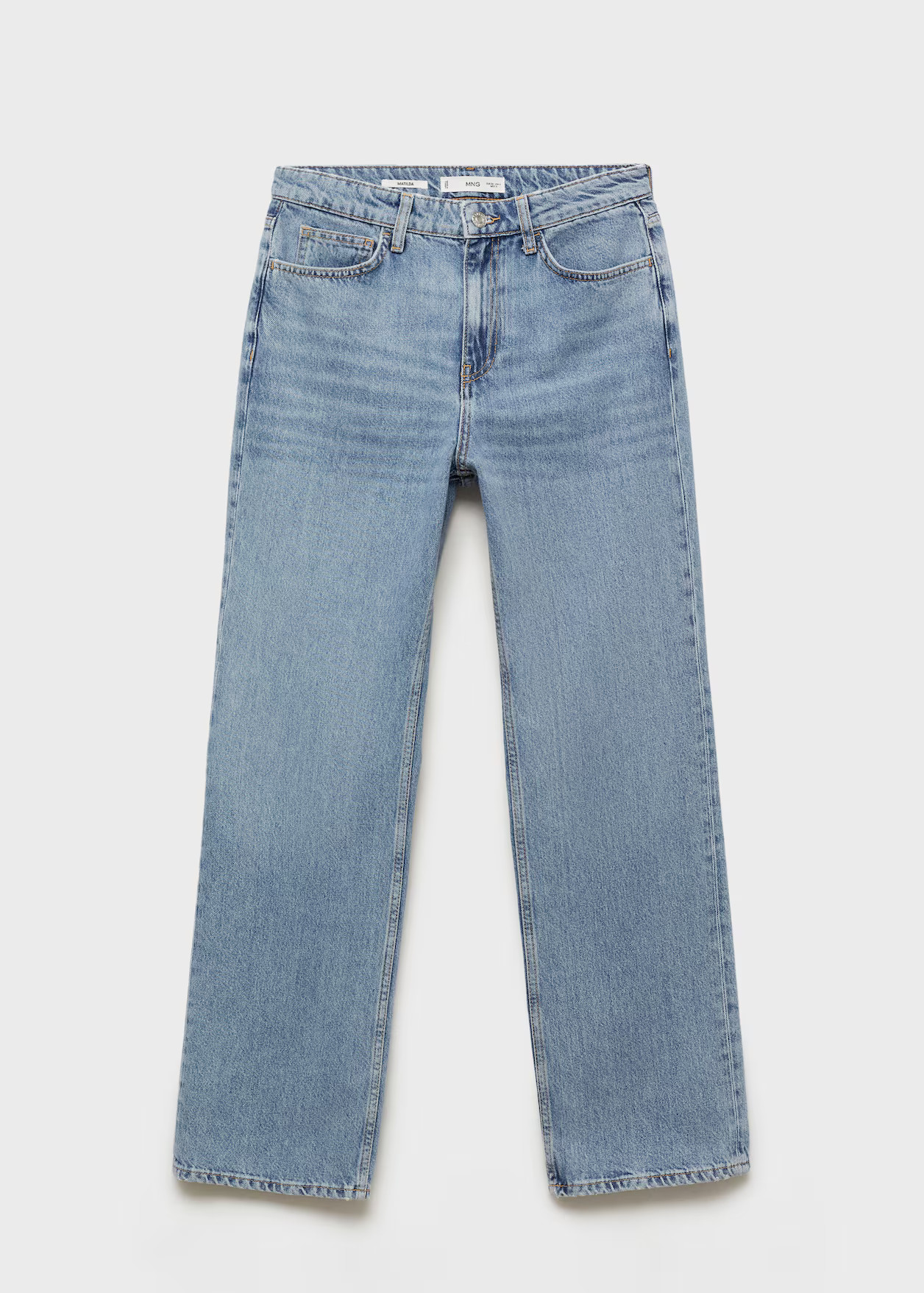 Matilda medium-rise straight-fit jeans | Mango (US/MX/AU)