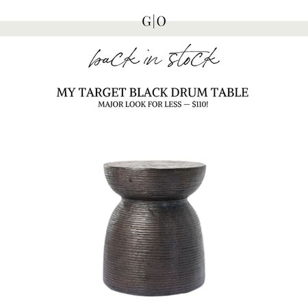 Back in stock — my target drum end table is back! Major look for less only $110! So pretty, sturdy, & love the texture this gives to a space  

#LTKsalealert #LTKhome #LTKFind
