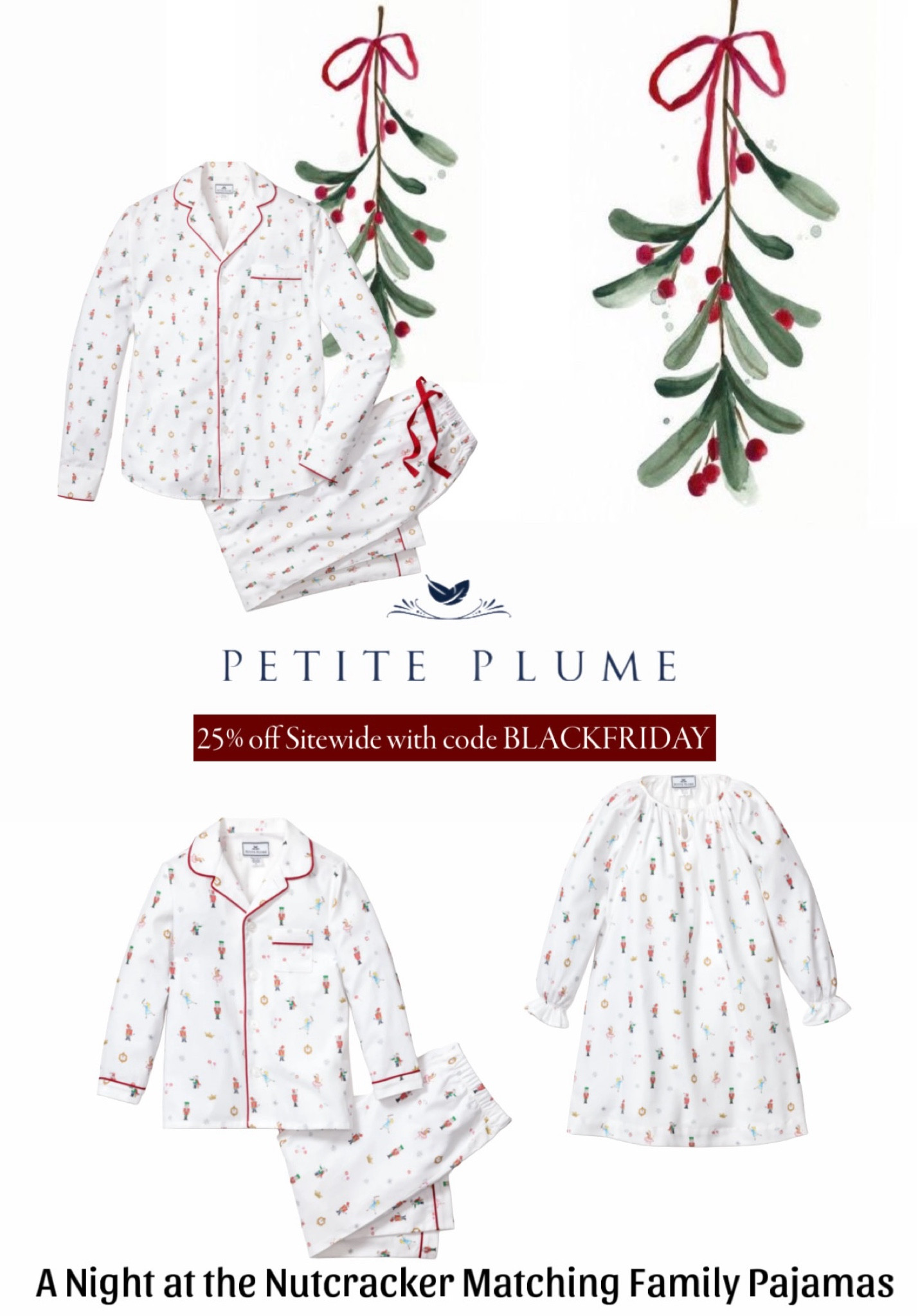 Petite plume biggest sale of the year ever
Matching family Christmas pajamas, Nutcracker, white holiday kids nightgown men’s women’s babies luxury

#LTKSeasonal #LTKHoliday #LTKFamily