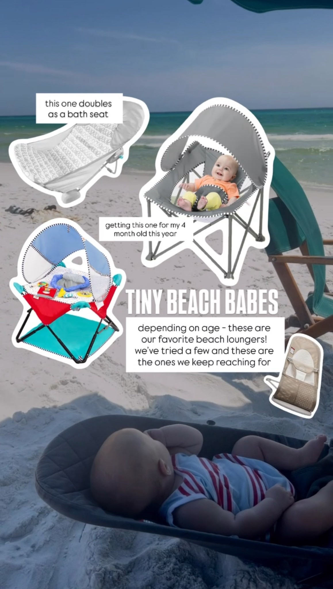 My favorite beach loungers for tiny beach babes! baby beach seat, baby loungers, beach necessities, must haves

#LTKTravel #LTKBaby #LTKKids