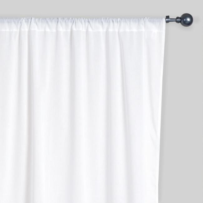 White Cotton Voile Curtains Set Of 2 | World Market