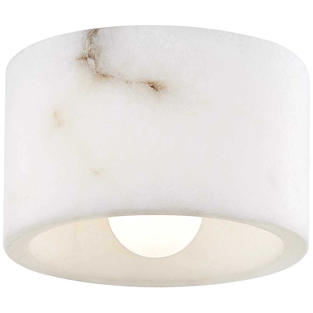Hudson Valley Loris 4"W Off-White Alabaster Ceiling Light | Lamps Plus