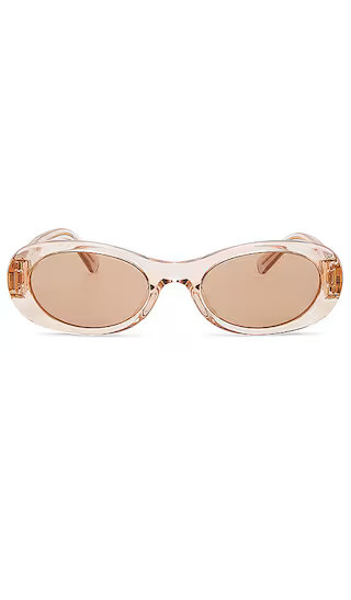 Miu Miu Oval Sunglasses in Pink. | Revolve Clothing (Global)
