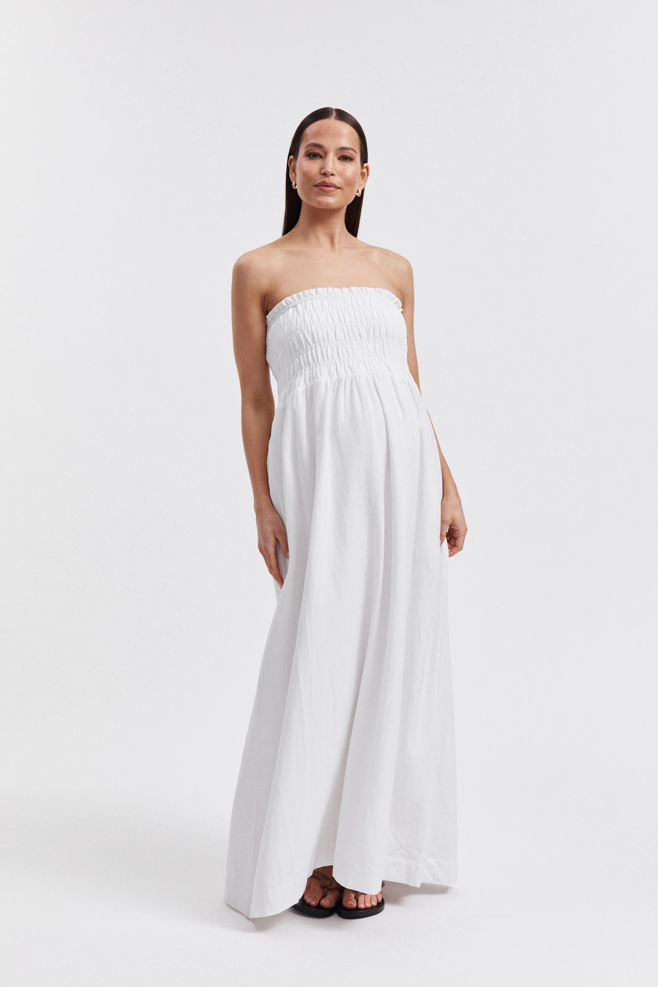 Margot Maxi Dress (White) - FINAL SALE | Legoe Heritage Maternity APAC