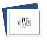 Classic Monogram Stationary Set FOLDED NOTE CARDS, Personalized Stationary Set, Personalized Monogra | Amazon (US)