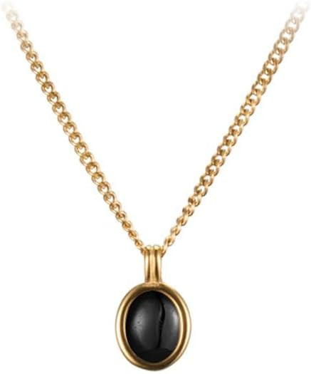18K Gold Plated Gemstone Women Pendant Necklace Dainty Link Chain Necklaces for Women Ruby Amber Gemstone Pendants | Amazon (US)