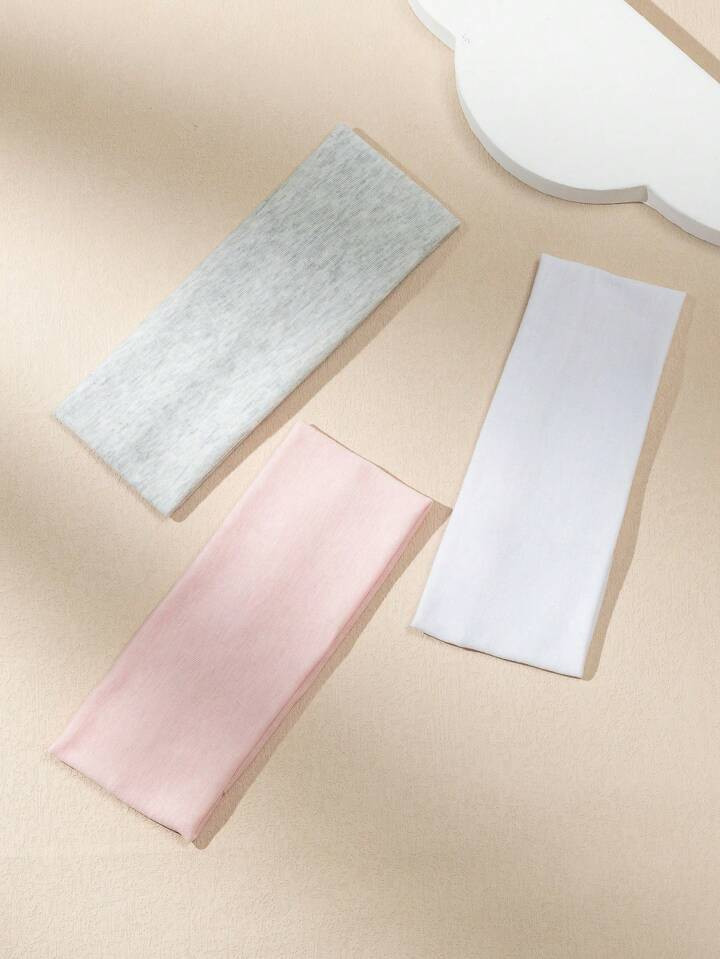 3pcs Solid Color Knitted Stretchy Hairbands, Suitable For Daily Yoga, Exercise And Outdoor Activi... | SHEIN