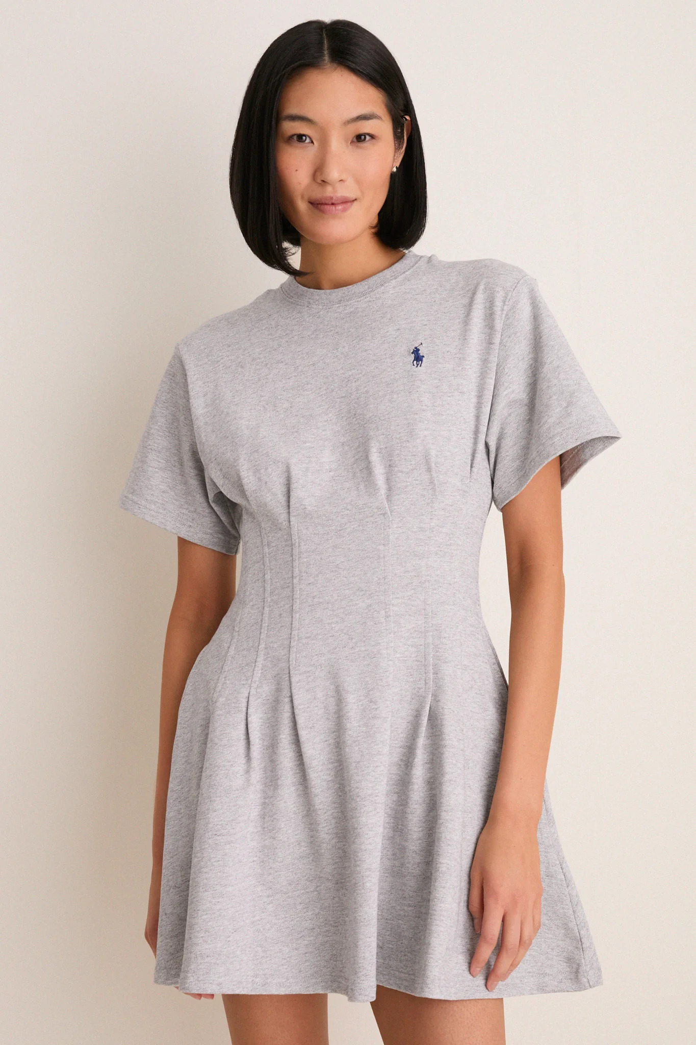 Cobblestone Heather Jersey Knit Crewneck Mini Dress | Tuckernuck (US)