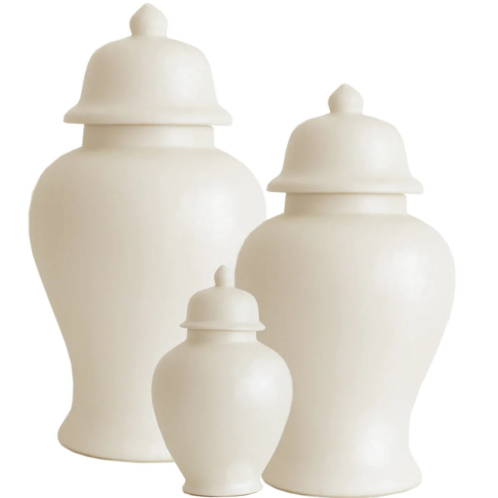 Matte Latte Ginger Jars | Lo Home by Lauren Haskell Designs