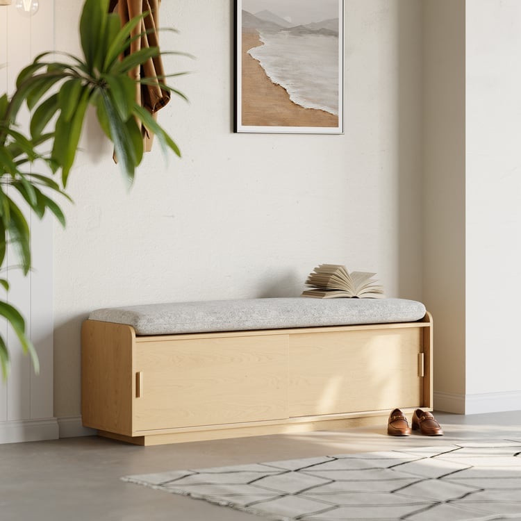 Entry Wooden Bench 

WHY YOU'LL LOVE IT:
Enhance your entryway with this #stylish and functional bench, featuring an engineered wood frame and a comfortable cotton-linen cushioned seat. The dual-shelf storage behind sliding doors offers ample space for shoes, keeping your space tidy. Aluminum alloy handles add a modern touch, while the bench's versatile design complements any decor.

#LTKHome