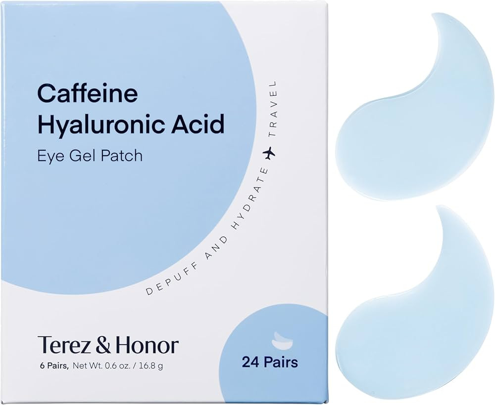 TEREZ & HONOR Caffeine Eye Patches - 24 Pairs Korean Hydrogel Under Eye Masks for Dark Circles, P... | Amazon (US)