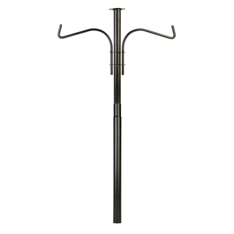 Pennington Premium Wild Bird Feeder Pole Plus, 5 feet Installed Height, Black | Walmart (US)