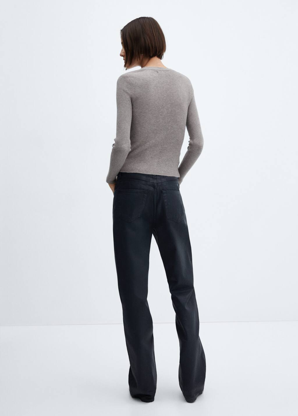 V-neck ribbed cardigan -  Women | Mango United Kingdom | MANGO (UK)