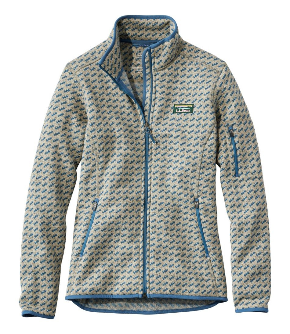 Women's L.L.Bean Sweater Fleece Full-Zip Jacket, Print | Fleece at L.L.Bean | L.L. Bean