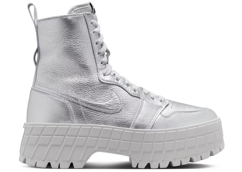 Jordan 1 Brooklyn (Women's) Sneakers in Metallic Silver/Neutral Grey | StockX