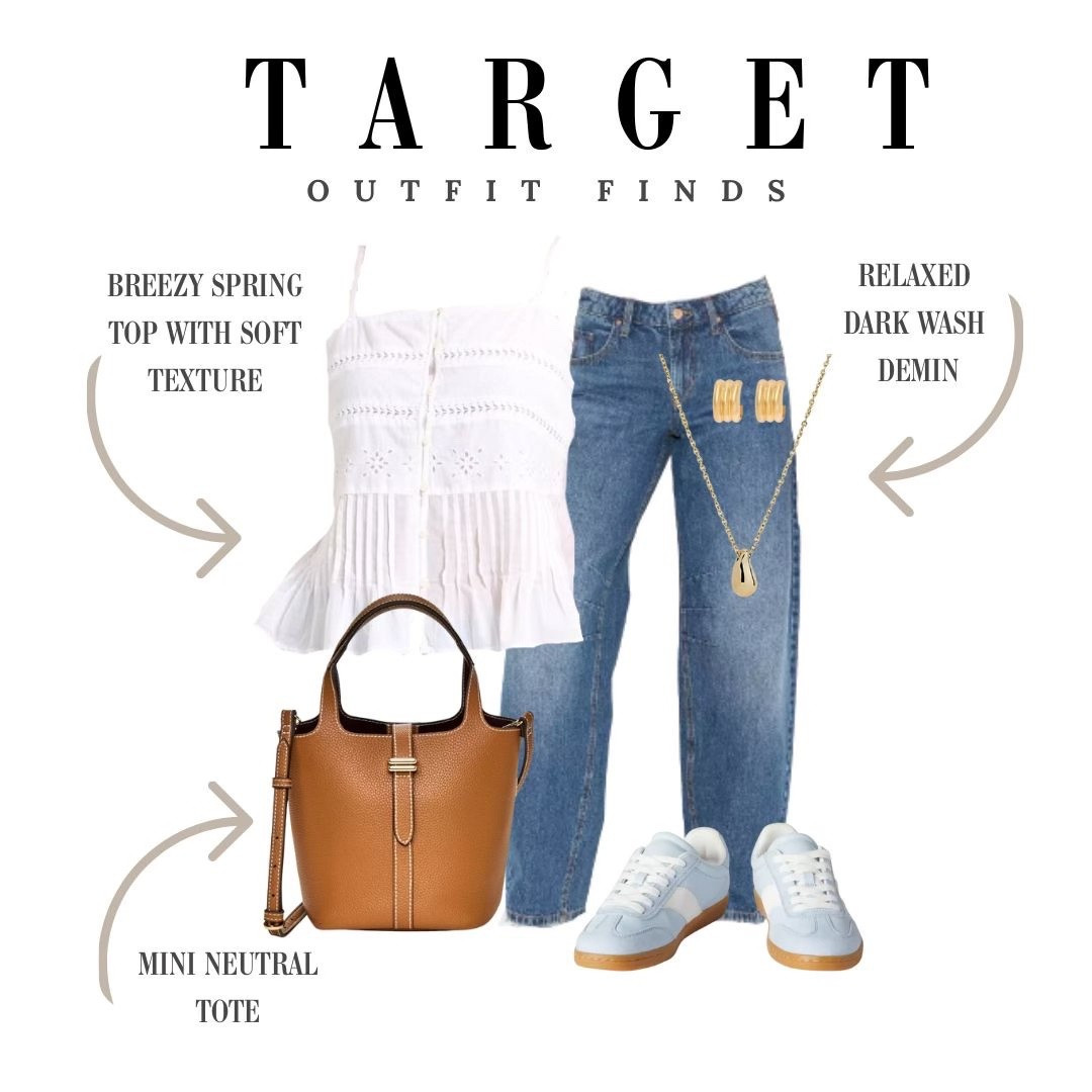 Spring-ready outfit ideas from Target. Easy denim, a lightweight top, and neutral accessories that make getting dressed simple.

#LTKOver40 #LTKmomlife #LTKSeasonal